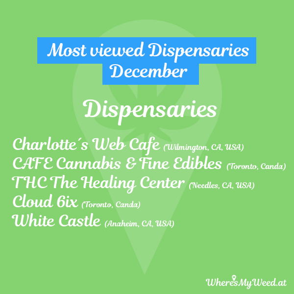 popular weed dispensaries in december
